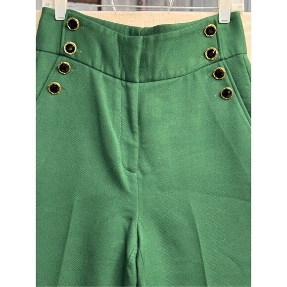 Halogen x Atlantic Pacific green high waisted trousers workwear office sz 8 - Picture 2 of 10